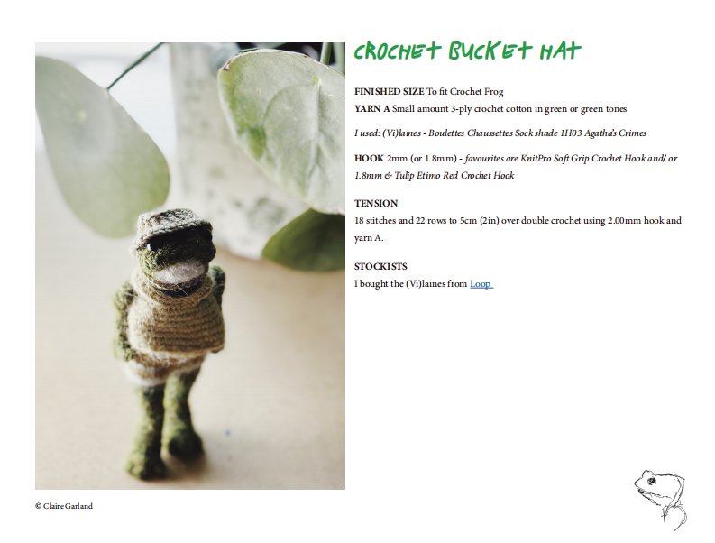 免费 CROCHET BUCKET HAT by Claire Garland 帽子