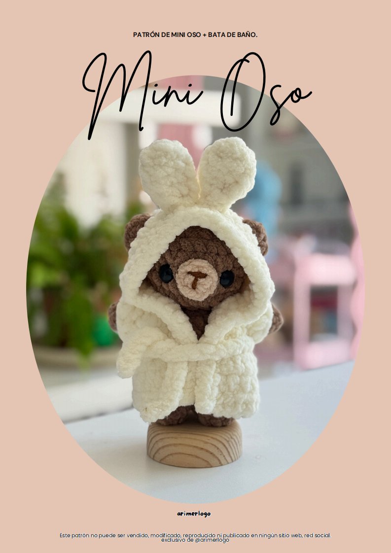 arimerlg - Ari Mer - Mini Bear   Bathrobe - Mini Oso   Bata de Baño - Spanish