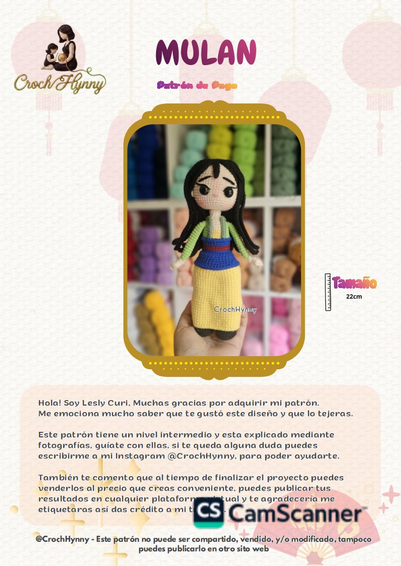 CrochHynny- Lesly Curi - Mulan - Spanish
