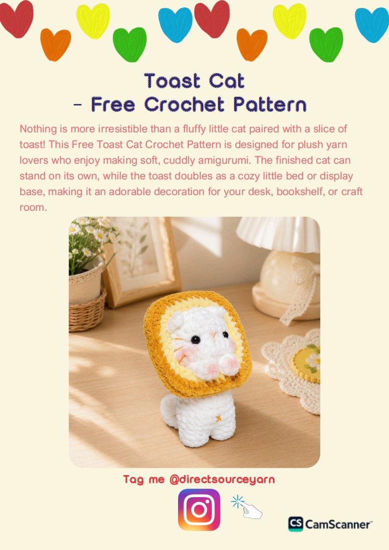 Direct Source Yarn - Kathy Leung - Toast Cat