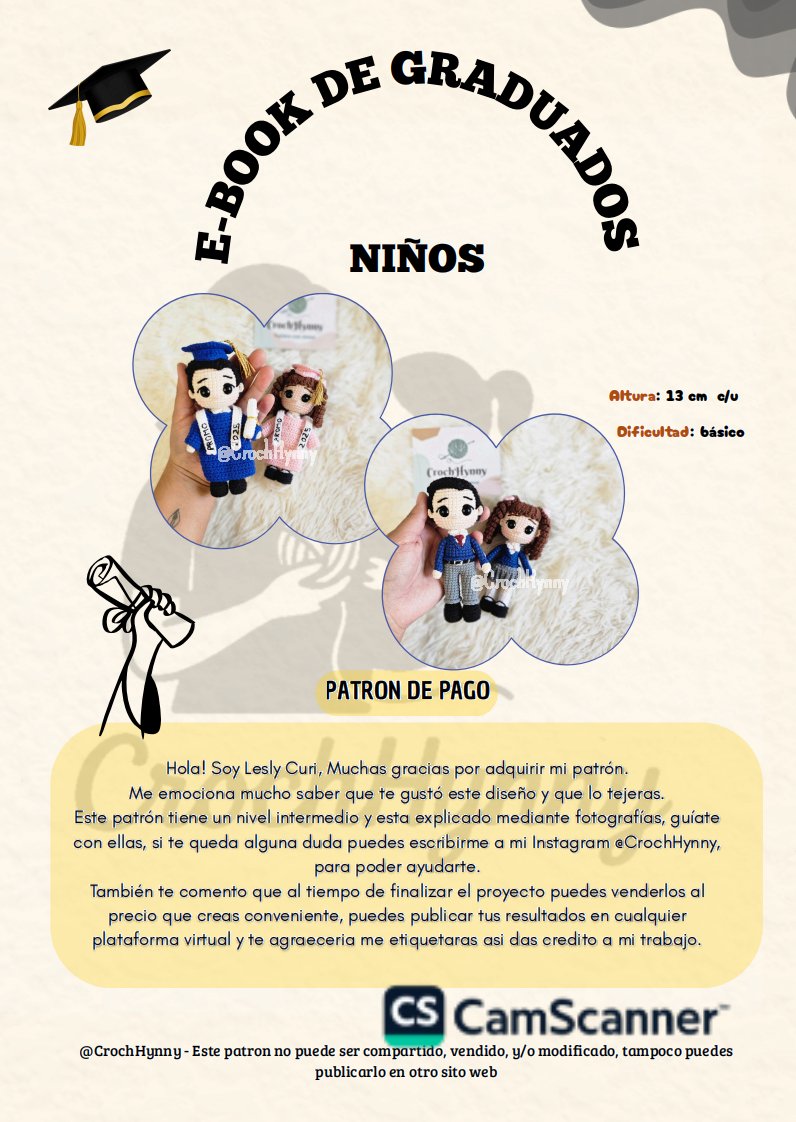 CrochHynny - Lesly Curi - E-Book Niños Graduados - Spanish