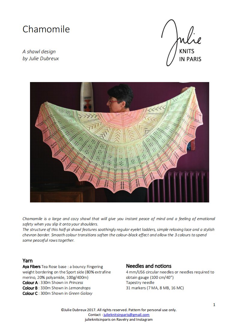 Chamomile by Julie Dubreux - Julie Knits In Paris