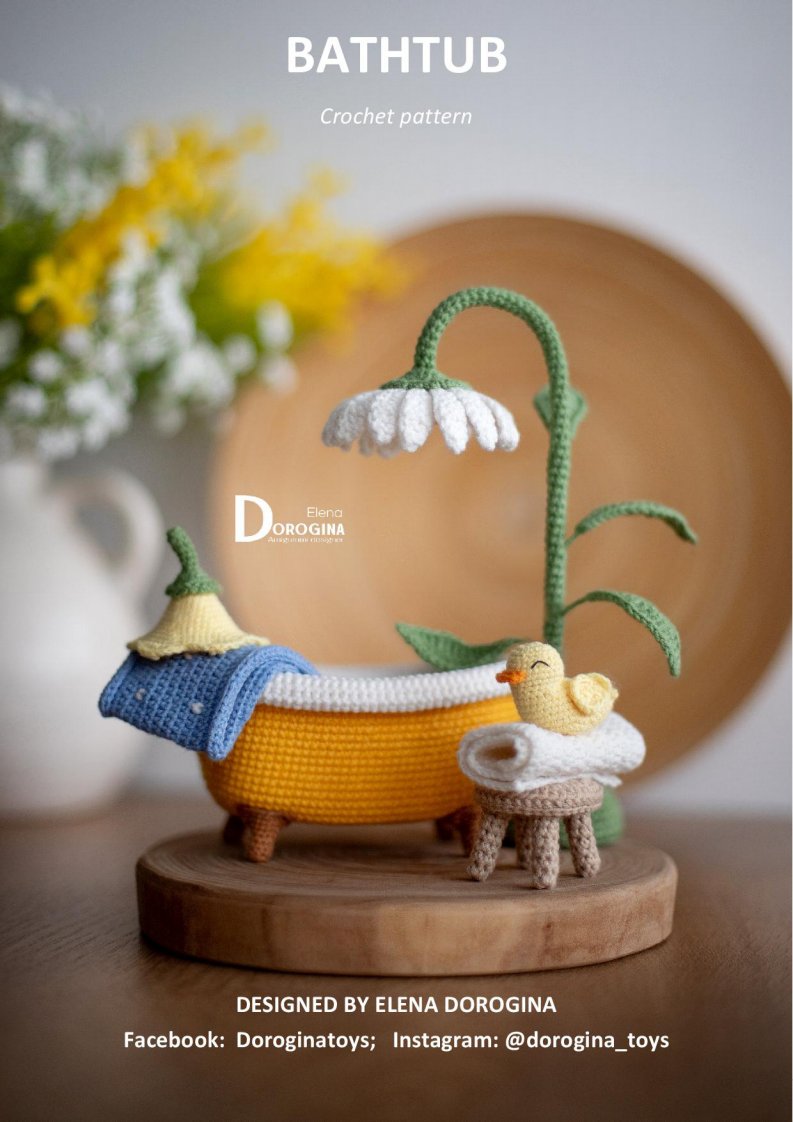 Dorogina Toys - Knitted World by Elena - Elena Dorogina - Bathtub