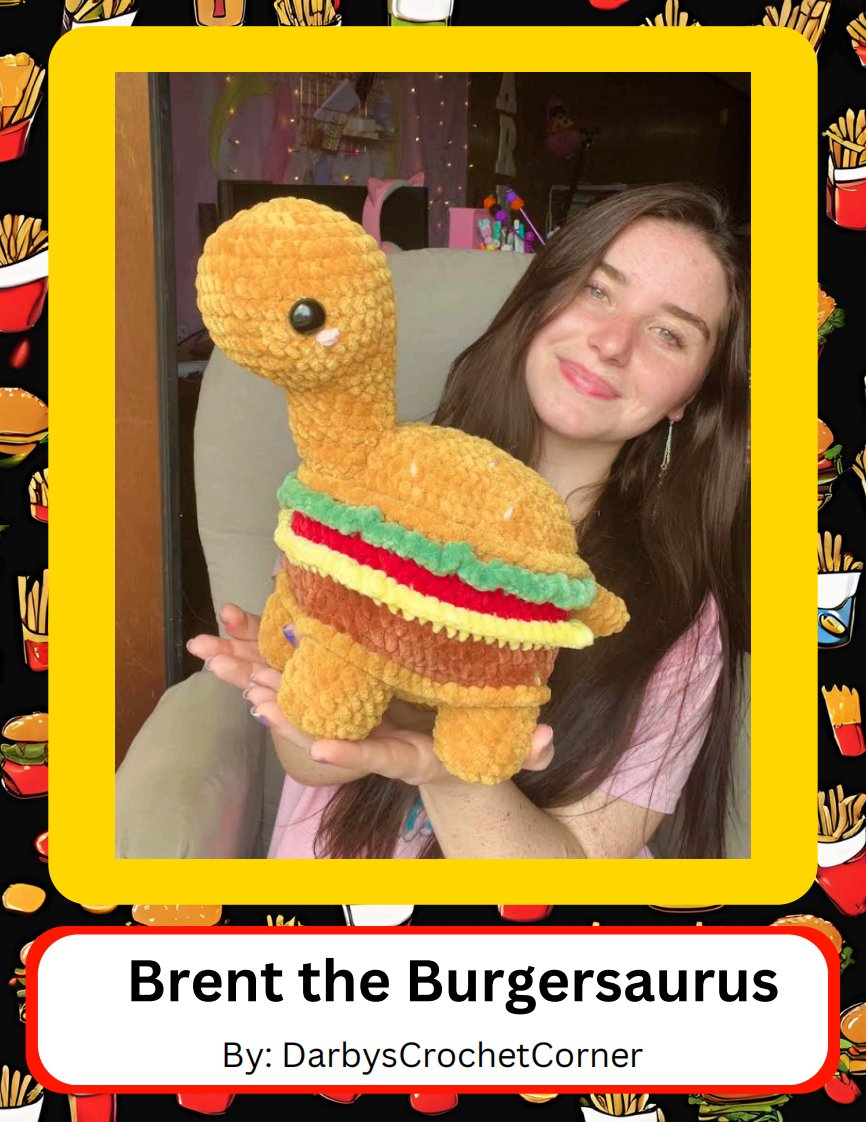 Darbys Crochet Corner 4 - Darby Johnson - Brent the Burgersaurus