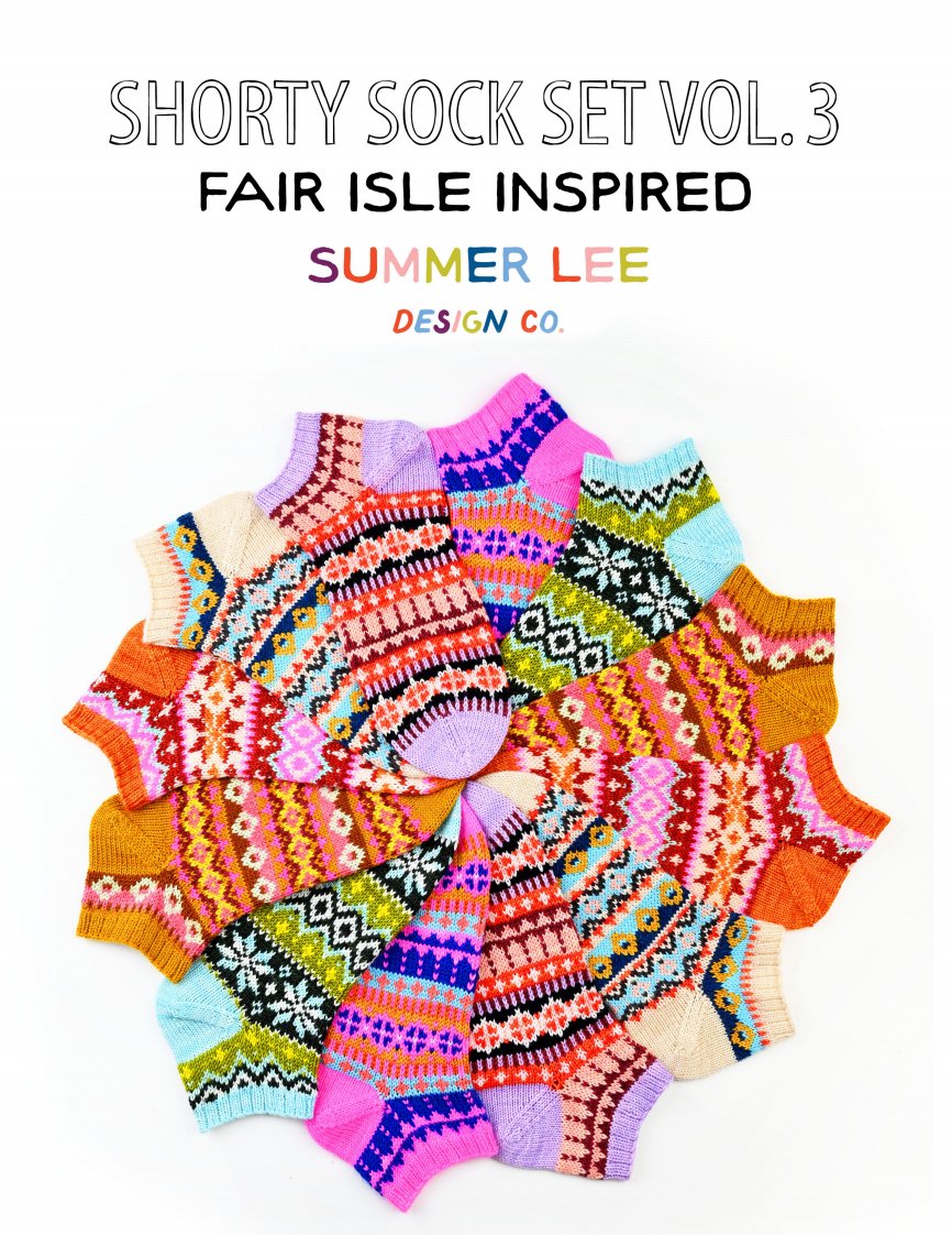 Shorty Socks Set Vol. III - Fair Isle Inspired - Summer Lee