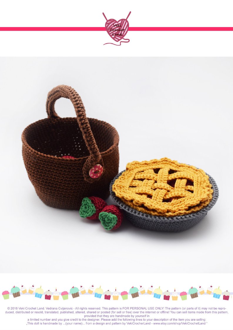 Veki Crochet Land - Market Petite - Vedrana Cvijanovic - Strawberry Pie