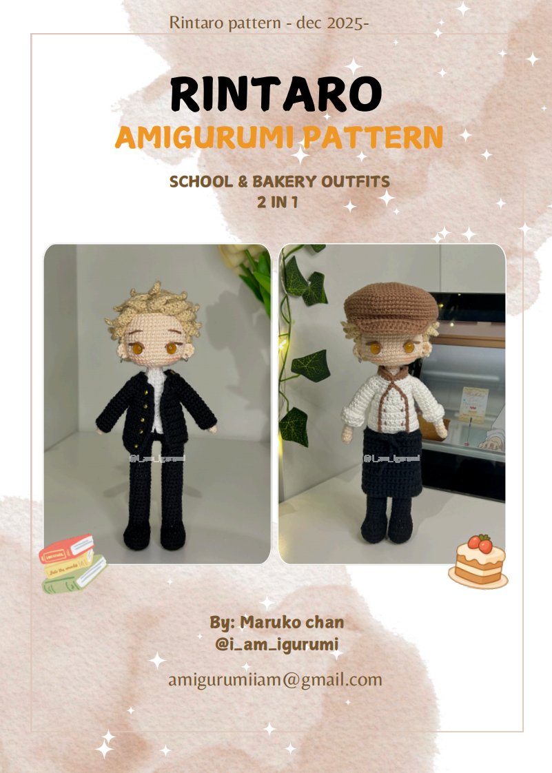 Iamigurumi - Maruko chan - Rintaro School - Bakery Outfits