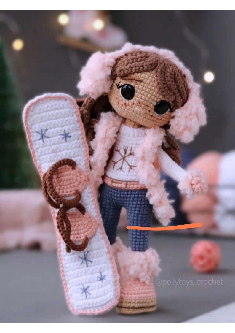 Polly Toys Crochet - Dasha Lobacheva - Snowboarder