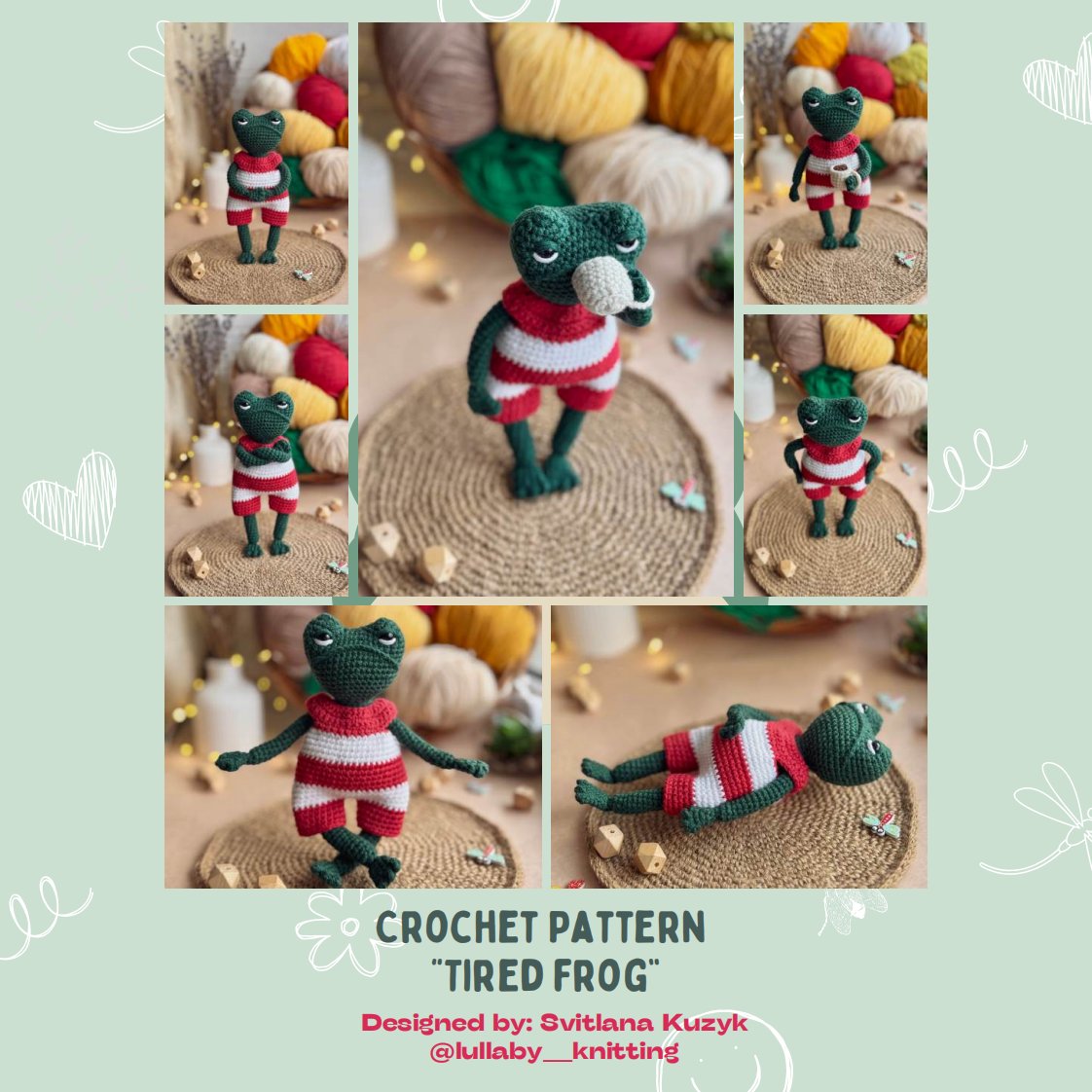 Lullaby Knitting - Svitlana Kuzyk - Tired Frog