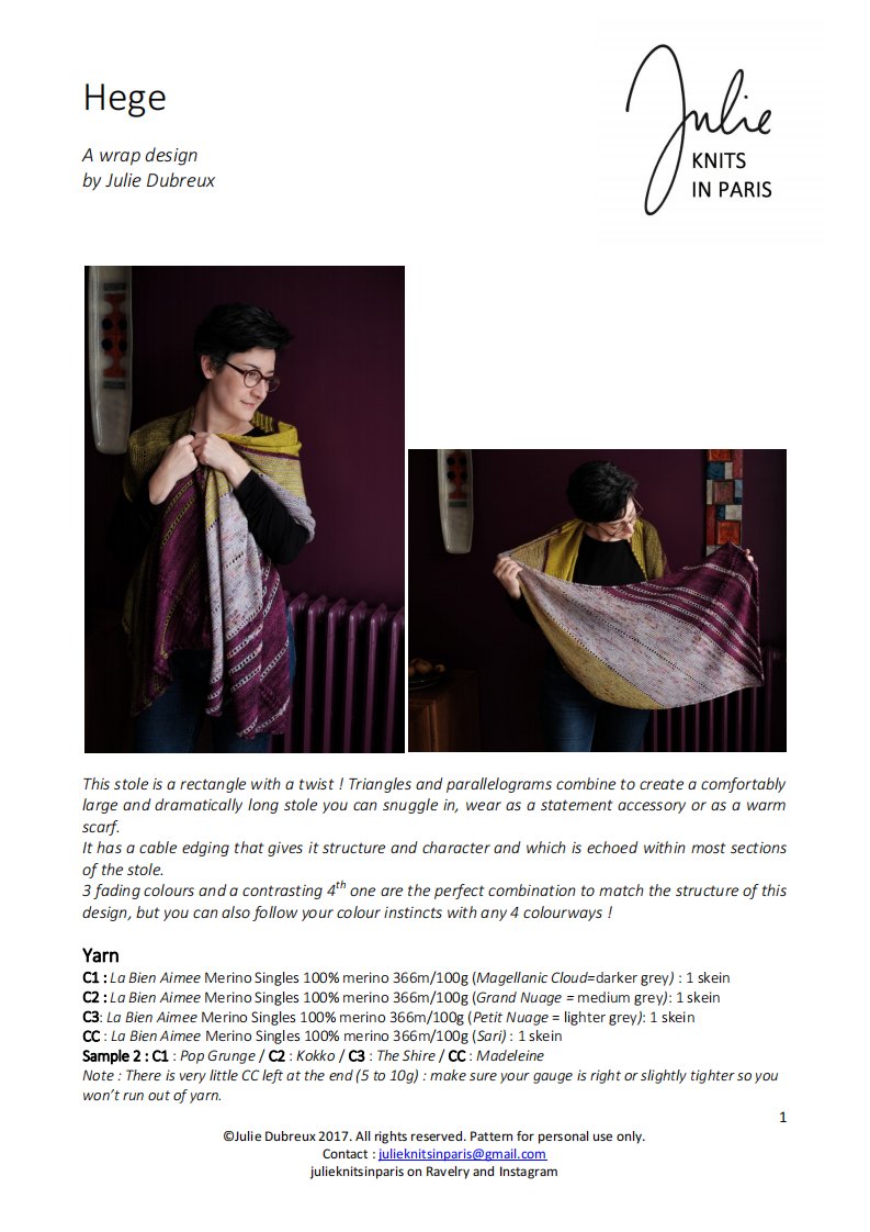 Hege by Julie Dubreux - Julie Knits In Paris