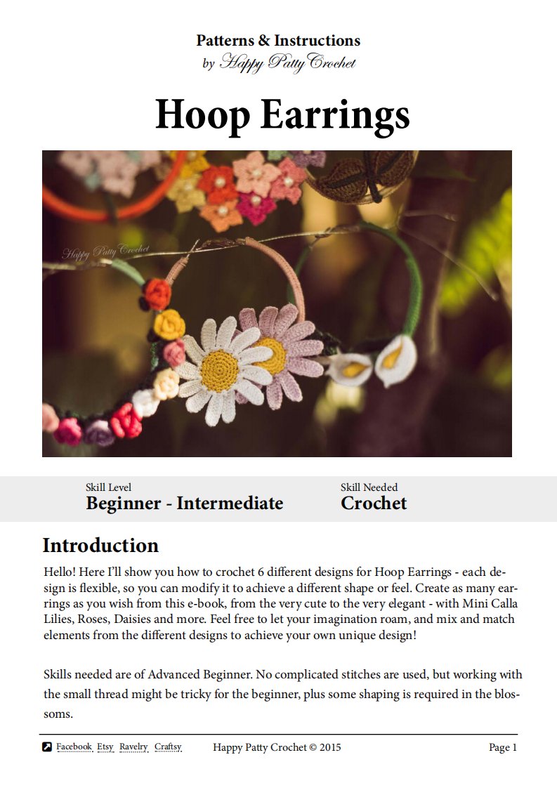 Happy Patty Crochet - Kanyarat Tsabari - Hoop Earrings