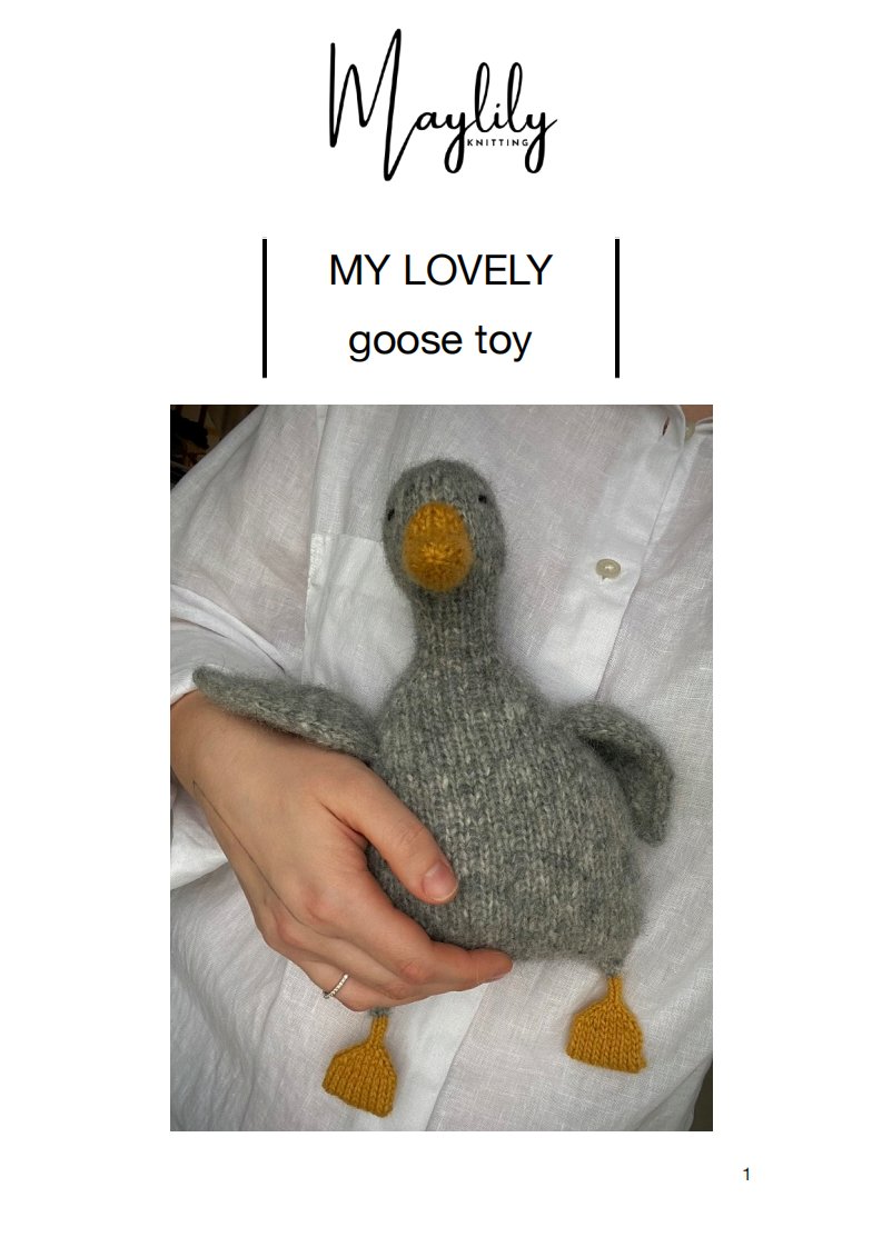 Goose and  Sweater and Pants by Luba Andrushchenko - MayLilyKnitting