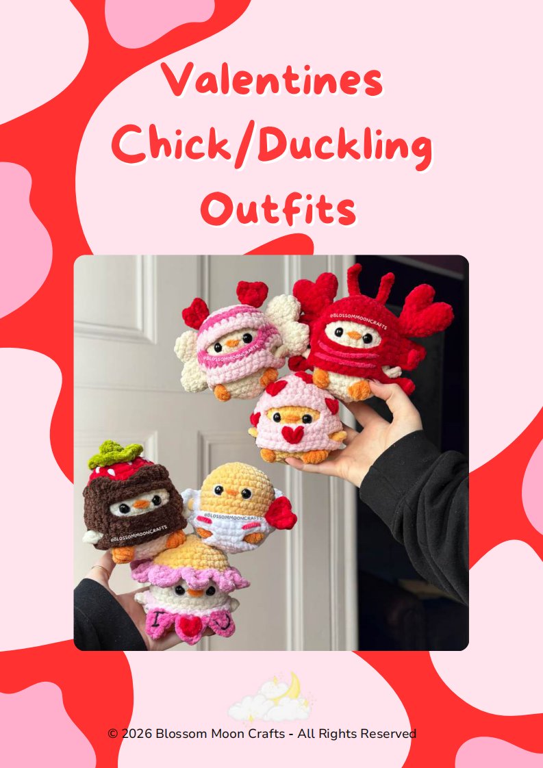 Blossom Moon Crafts - Emily - Valentines Chick Duckling Outfits 娃衣