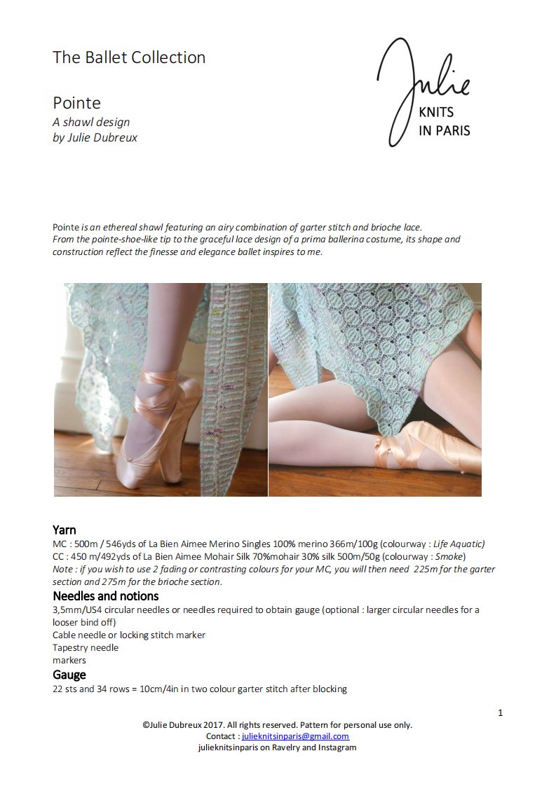 Pointe by Julie Dubreux - Julie Knits In Paris