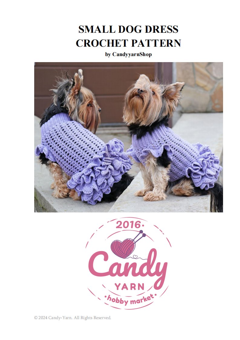 Candy Yarn Shop - Kseniia Semeliak - Small Dog Dress